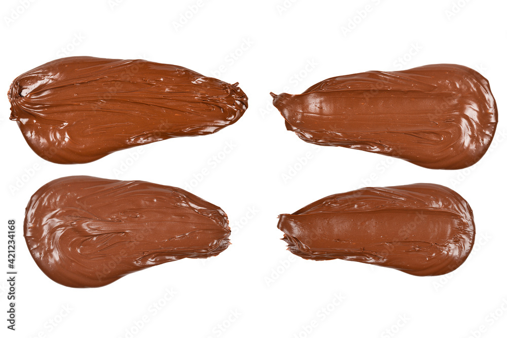 Chocolate cream background. Space for text or design. Isolated on white. Chocolate cream background. Space for text or design. Isolated on white.