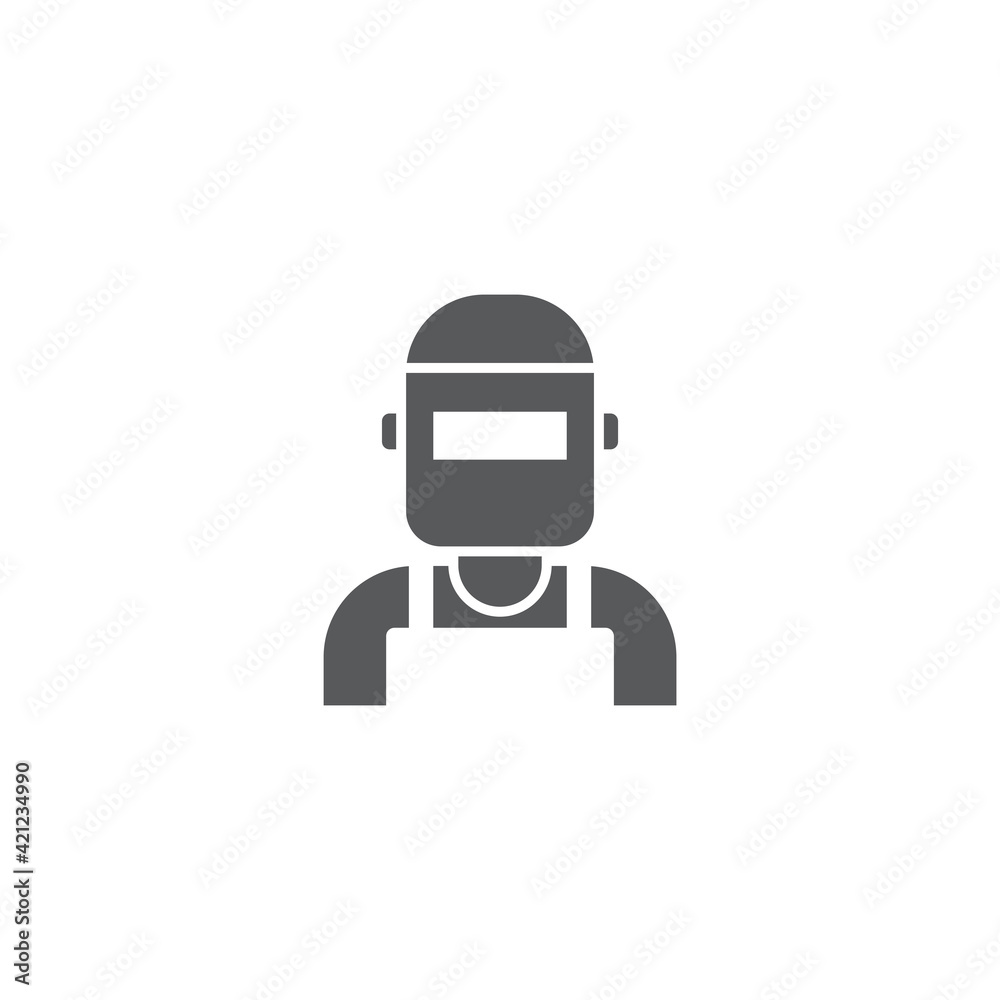 welder mask line icon linear style sign for mobile concept and web design industrial welding mask