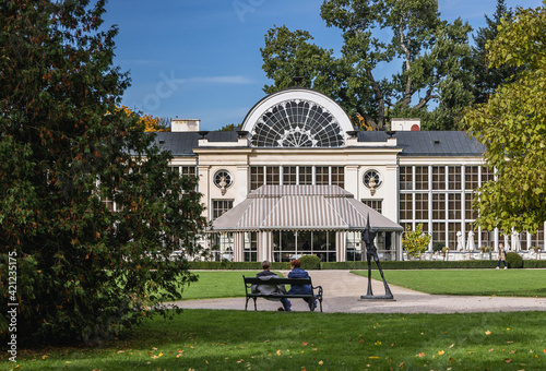 New Orangery in Royal Baths Park, Lazienki Park, one of the most famous parks in Warsaw, Poland