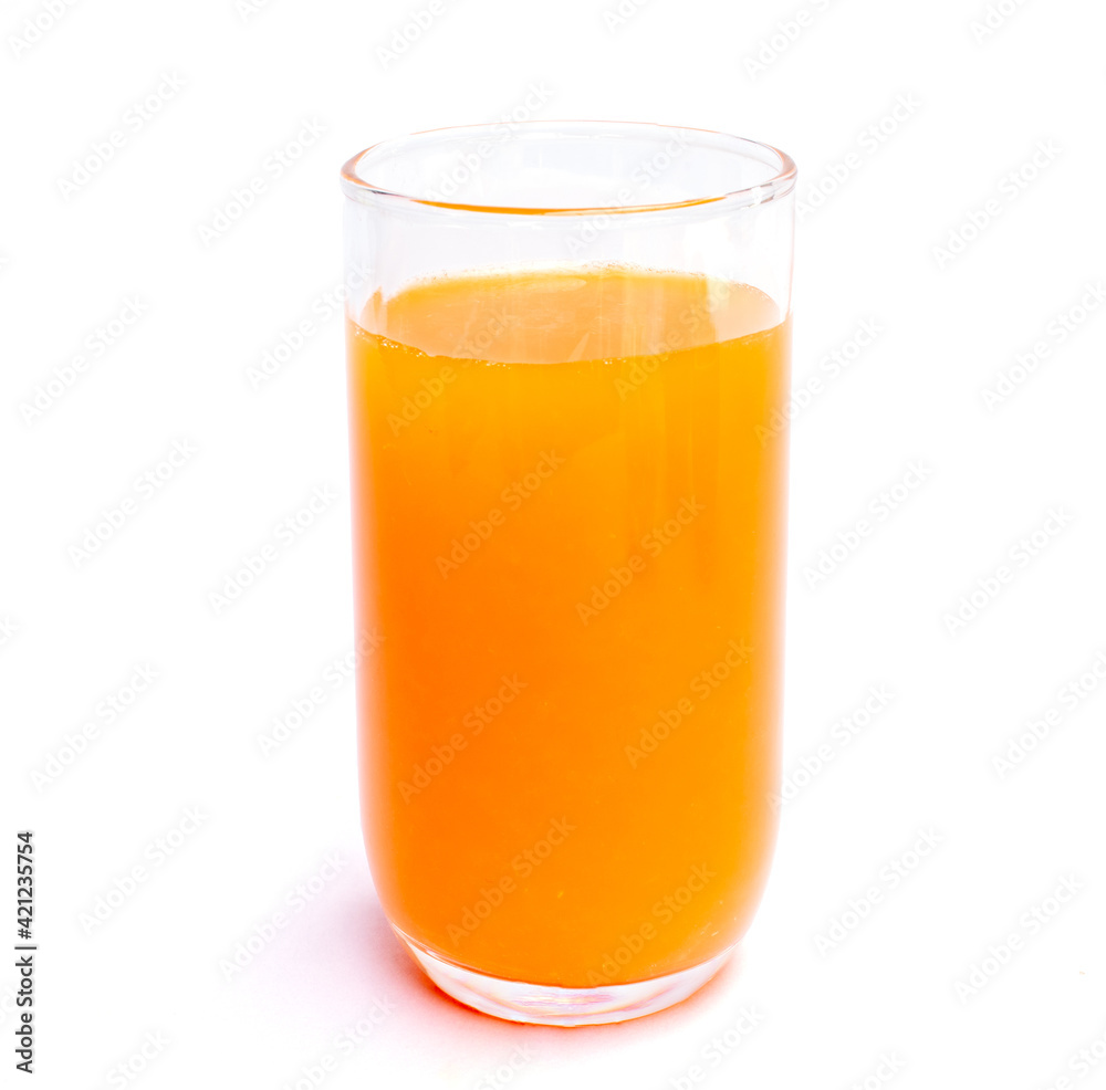 glass of orange juice isolated on white glass of orange juice isolated on white