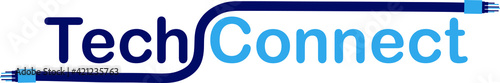 High Tech Modern Connect Wifi Logo Design Concept Icon Simple Internet Technology AI