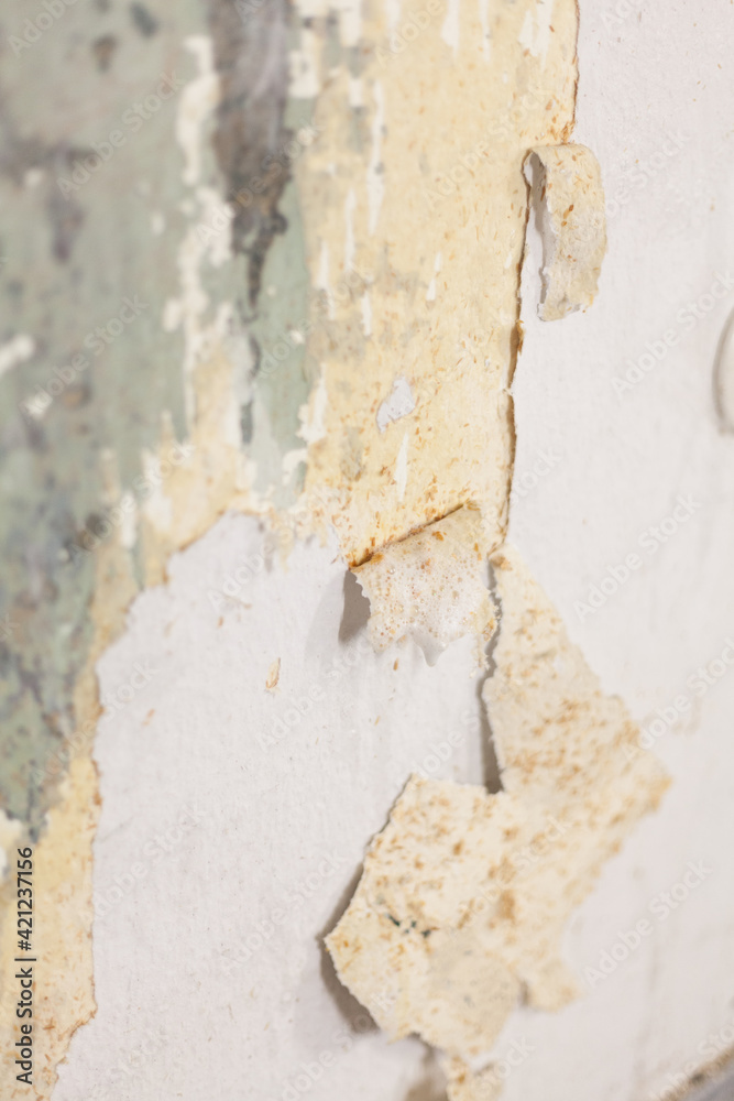 custom made wallpaper toronto digitalInterior wall with woodchip wallpaper remnants during the renovation electrical outlet repairing cables laying rented apartment investing painting trade expertise old building old town apartment diy