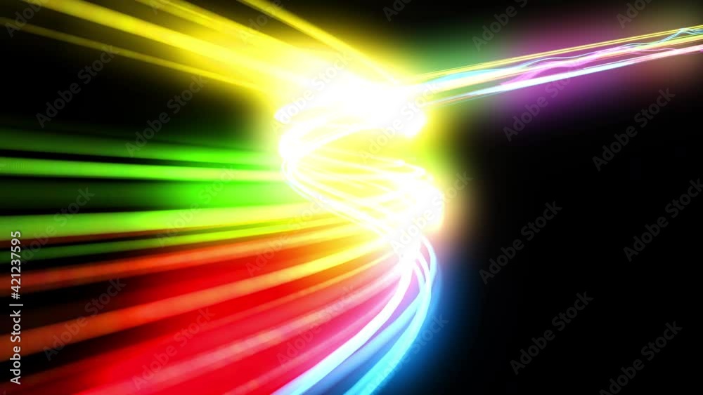Fast Light Color Lines Running Flickering in Competition Like F1 Intro. Beautiful Multi Colored Strokes Extremely Fast. Loop-able Stripes 3d Animation. Abstract Art Concept. 4k Ultra HD 3840x2160.