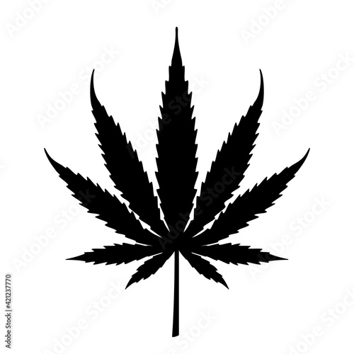 Marijuana leaf, Cannabis leaf icon, vector Illustration