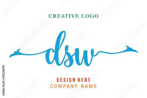 DSW lettering logo is simple, easy to understand and authoritative photo