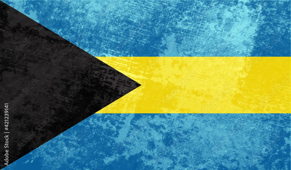Grunge Bahamas flag. Bahamas flag with waving grunge texture. Grunge Bahamas flag. Bahamas flag with waving grunge texture.