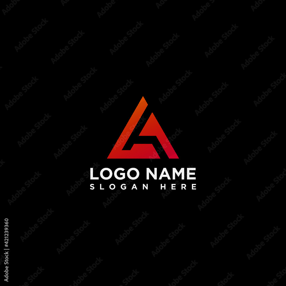 letter A LOGO. triangle logo letter A LOGO. triangle logo