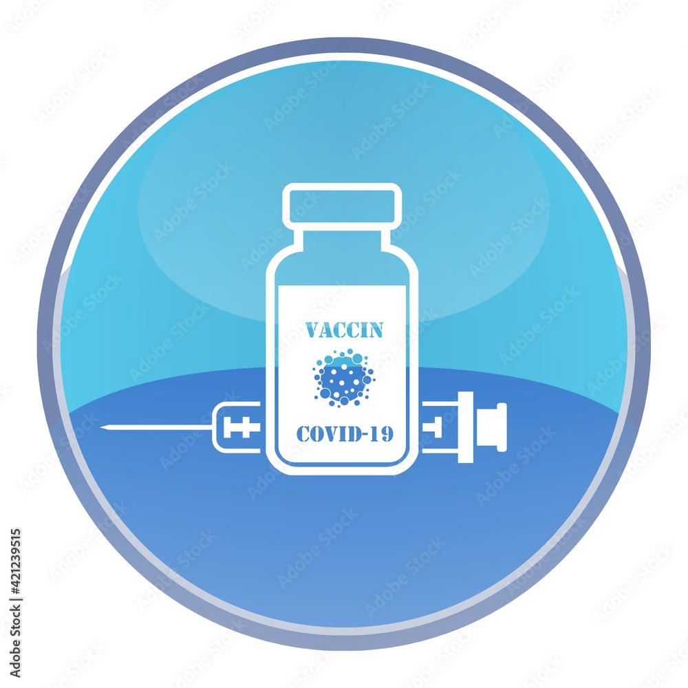 Vaccination contre la Covid-19 dans un bouton Vaccination contre la Covid-19 dans un bouton