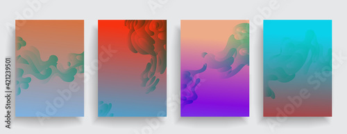 Artistic design of covers. Creative colors background. Fashionable futuristic design