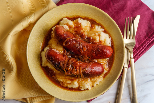 Slika na platnu Sausage and Mashed Potatoes