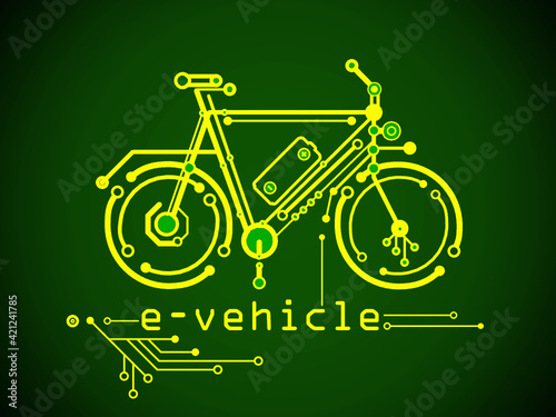 electric bike made from a circuit board