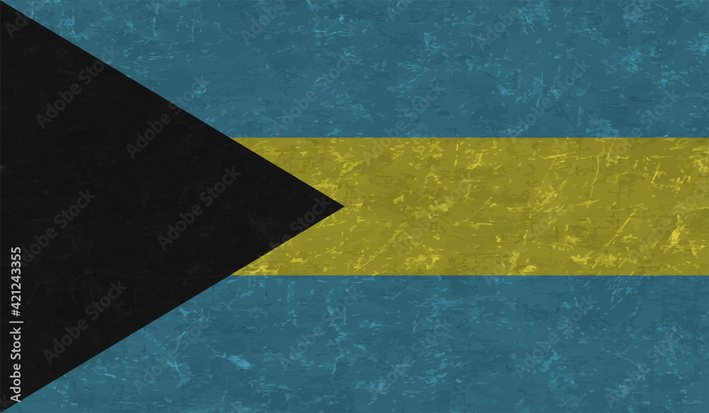 Grunge Bahamas flag. Bahamas flag with waving grunge texture. Grunge Bahamas flag. Bahamas flag with waving grunge texture.