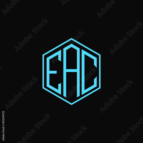 EAC polygon letter icon design on BLACK background.Creative letter
EAC-E A C logo design. EAC initials Polygon Logo design.

