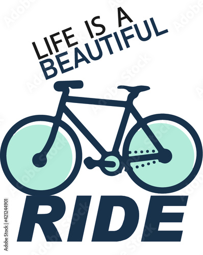Beautiful Bike Ride T-Shirt Design