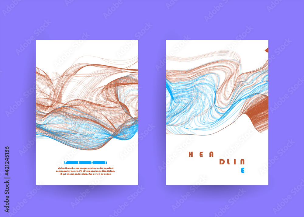 Modern colorful flow poster. Wave Liquid Form. Artistic design for your design project. Vector illustration EPS10.