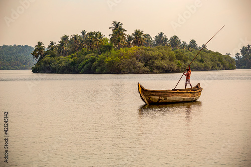 Картината върху платно Kerala backwaters, India