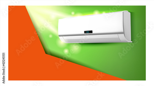 Air Conditioner Repair Service Promo Poster Vector