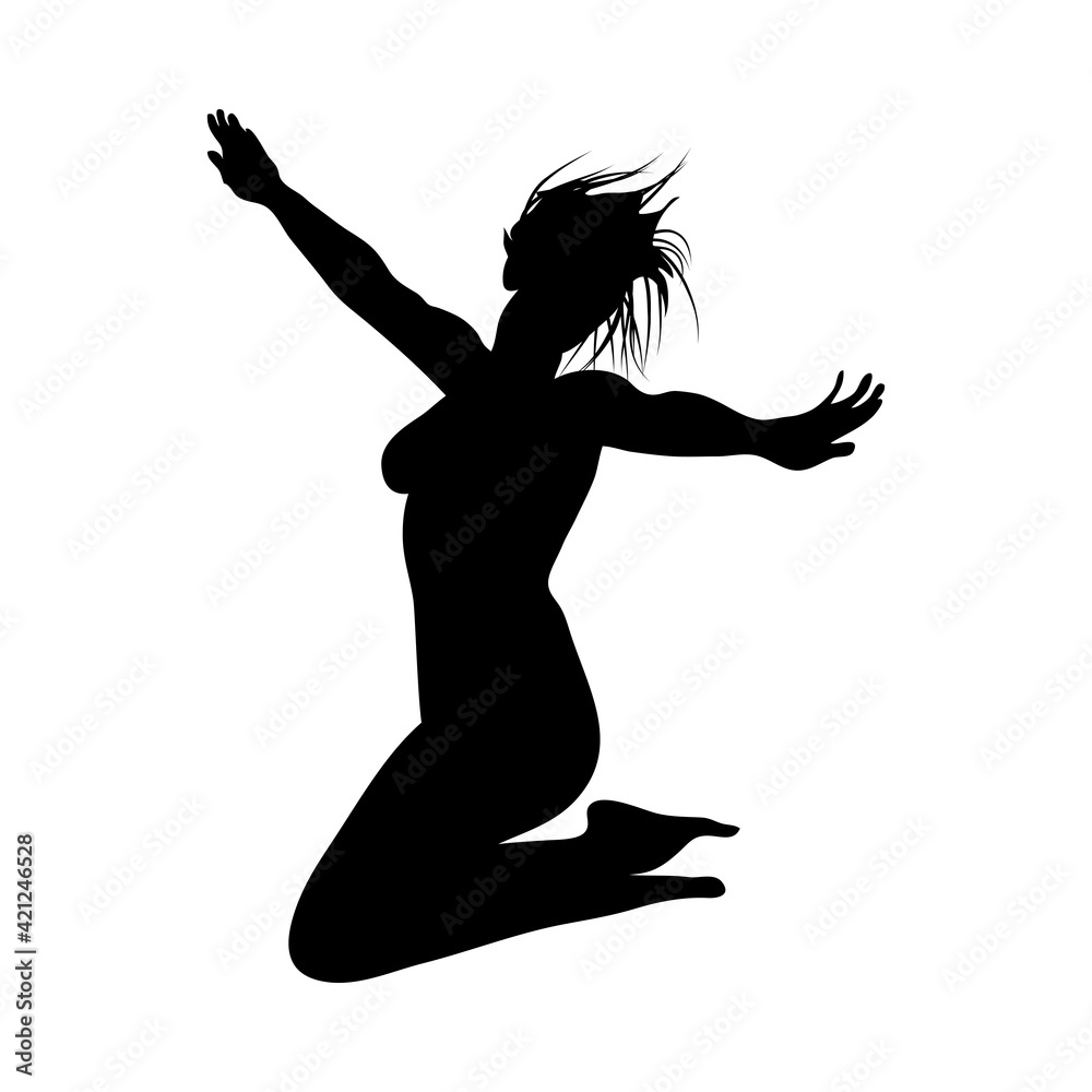 Jumping Girl Silhouette Jumping Girl Silhouette