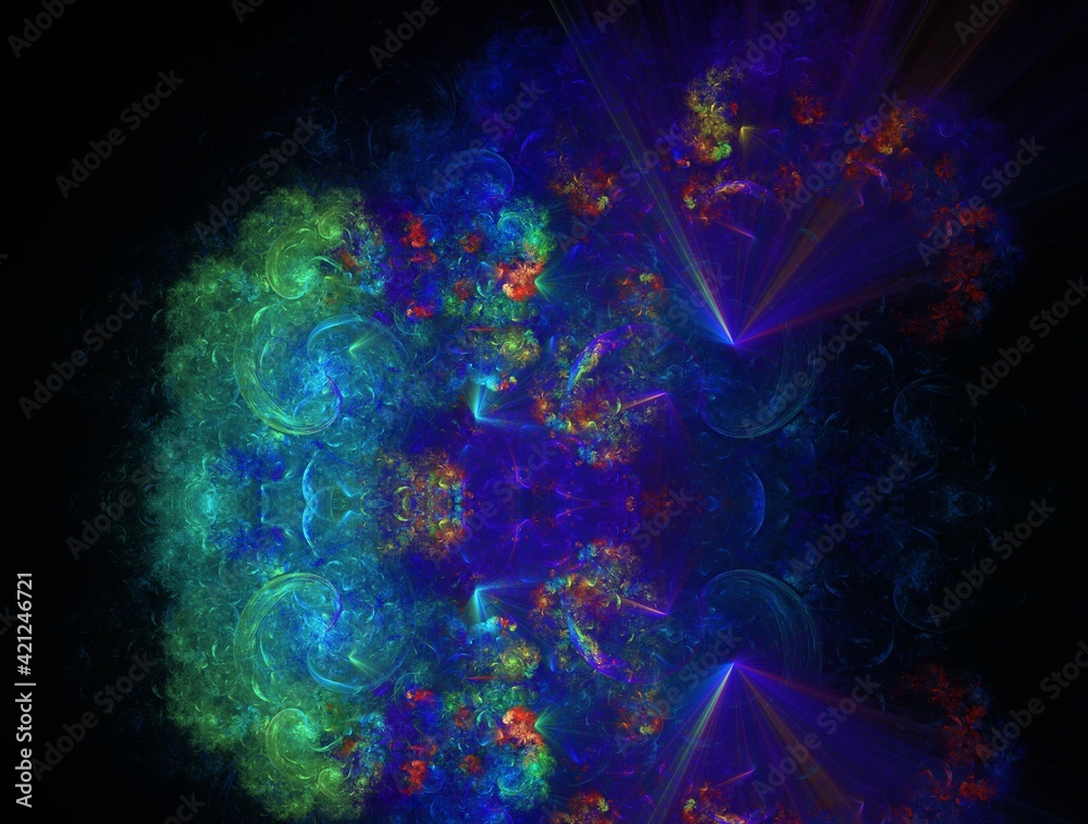 Fototapeta premium Imaginatory fractal background generated Image