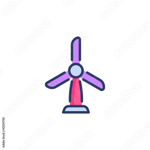 Wind Power icon in vector. Logotype