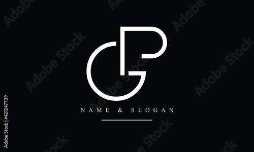 PG, GP, P, G abstract letters logo monogram