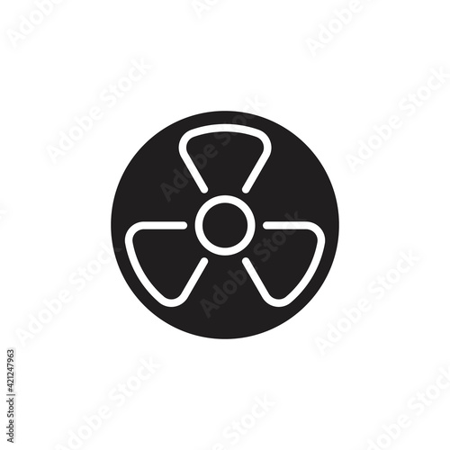 Radioactivity icon in vector. Logotype