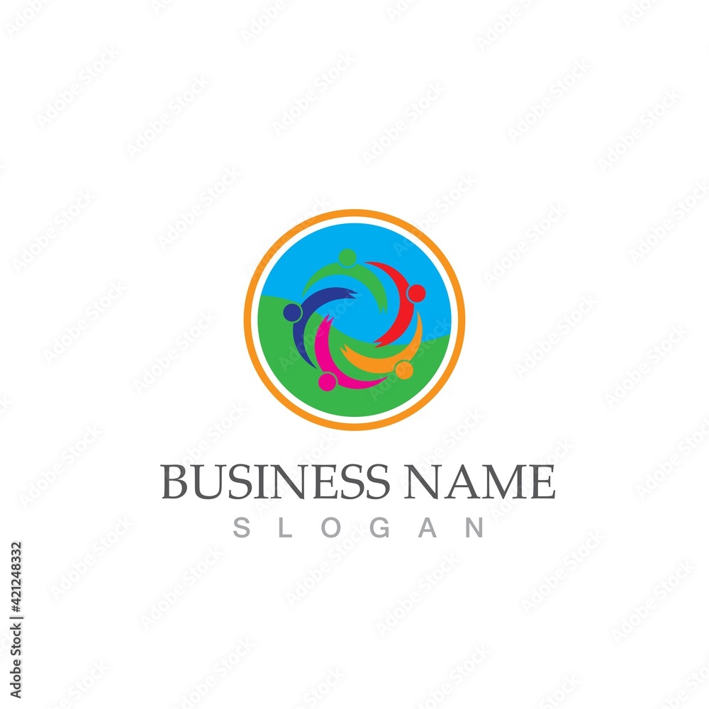 Community, network and social icon Community, network and social icon