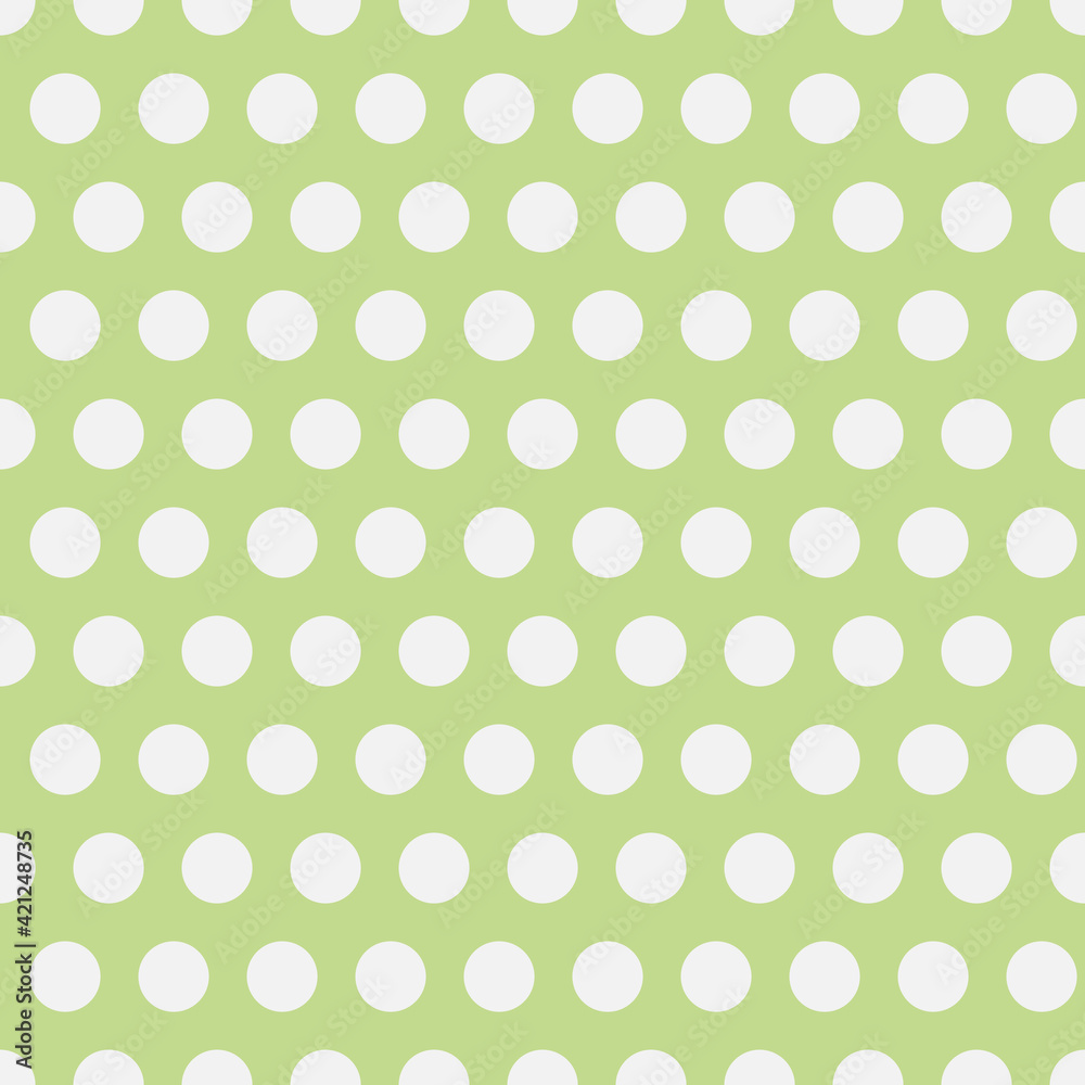 Classic little old green dots repeat pattern print background