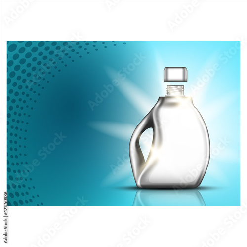 Super Wash Laundry Liquid Advertise Banner Vector