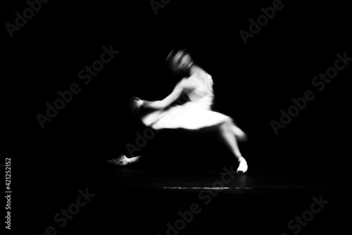 The abstract movement of the dance