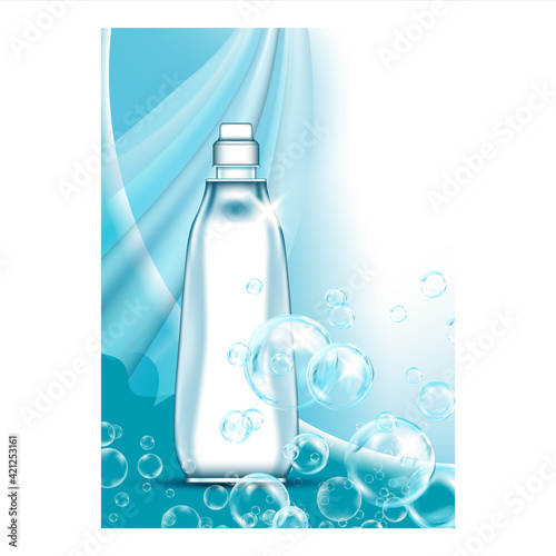 Pro Wash Liquid Package Advertising Poster Vector