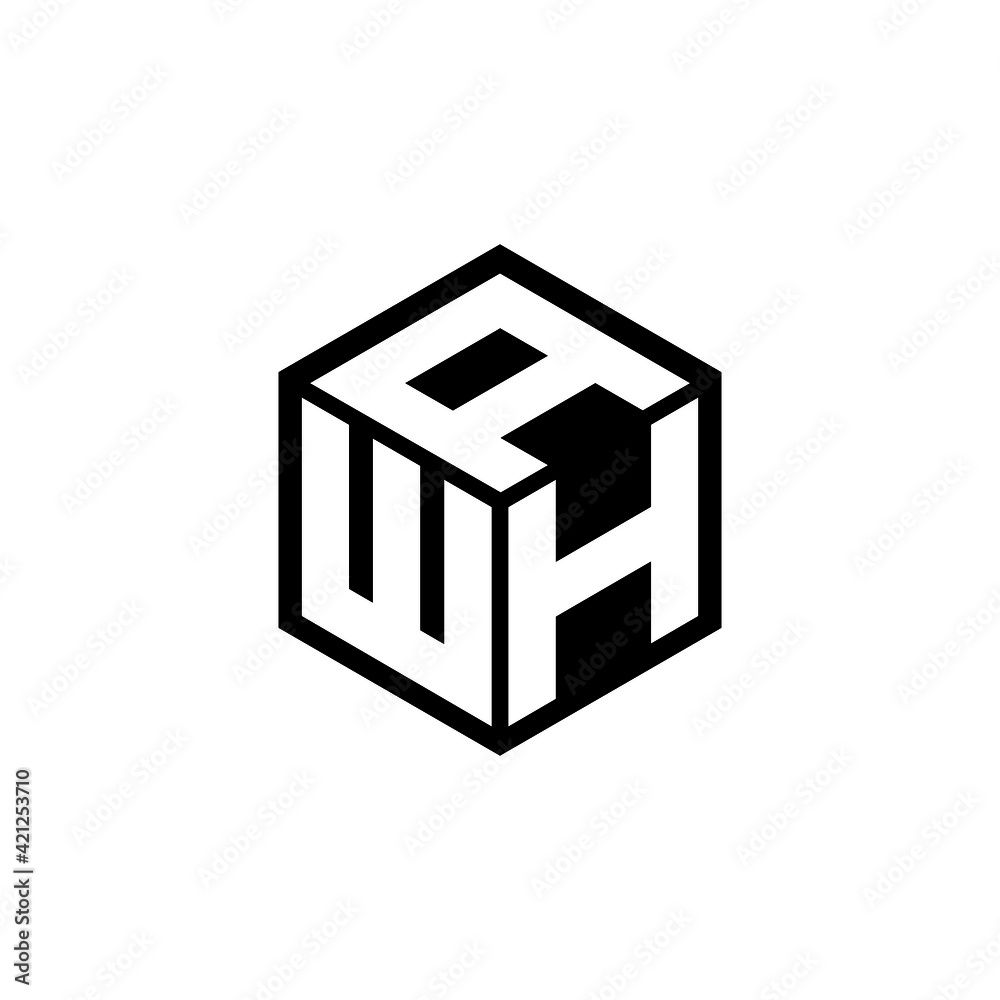 Vecteur Stock WHA letter logo design with white background in