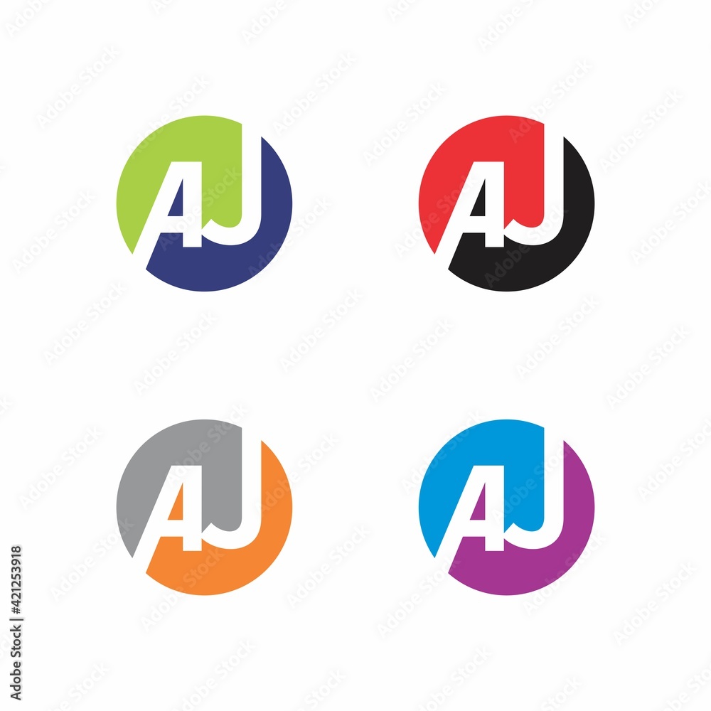 Abstract Initials Letters AJ Logo Vector 001 Abstract Initials Letters AJ Logo Vector 001
