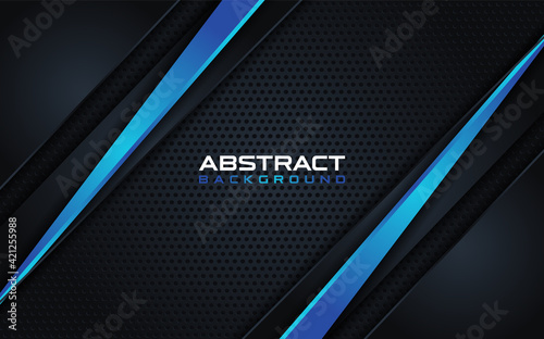 Abstract Dark Blue with Blue Line Combination Background Design. Elegant Modern Background Design.