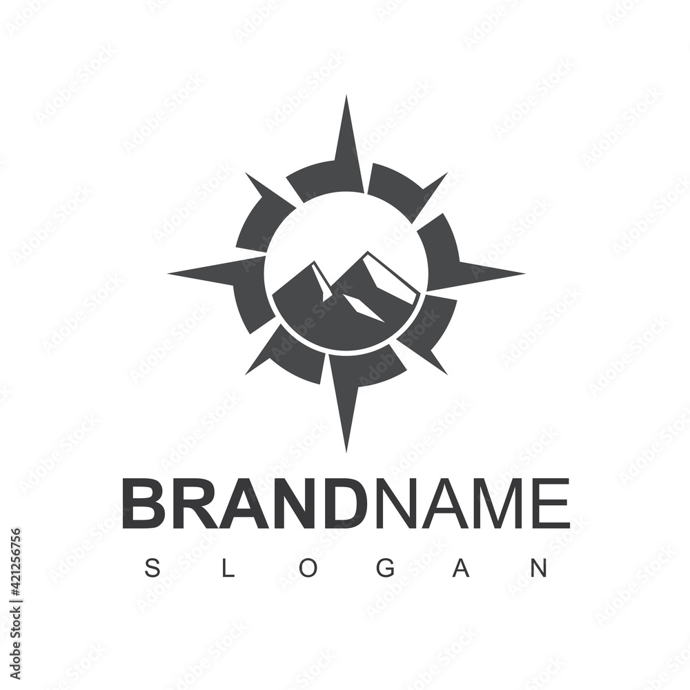 Obraz premium Mountain Adventure Logo Design Template