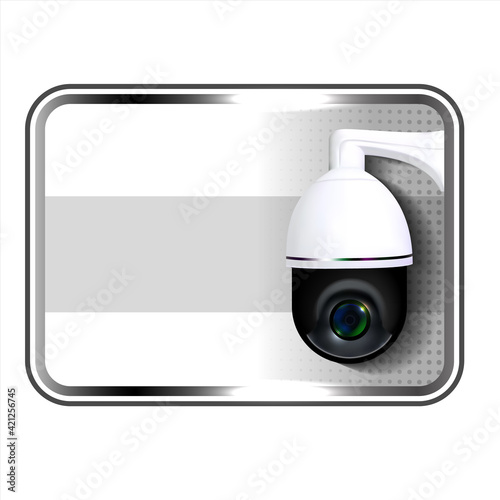 Cctv in Operation Warning Nameplate Poster Vector