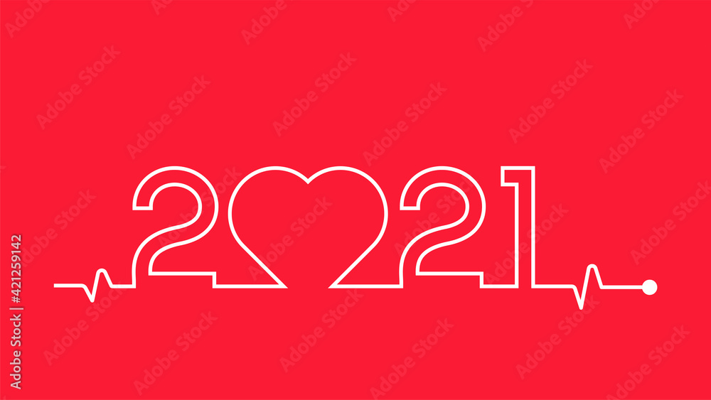 2021 heart pulse vector icon 2021 heart pulse vector icon
