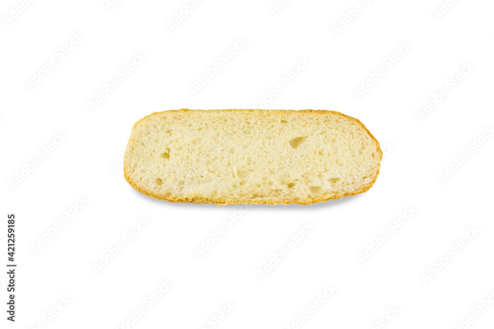 Half roll of hot dog, cut lengthwise. Isolated on white background. Half roll of hot dog, cut lengthwise. Isolated on white background.