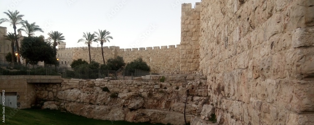 Jerusalem walls. Israel. Jerusalem.