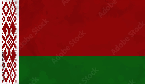 Grunge Belarus flag. Belarus flag with waving grunge texture.