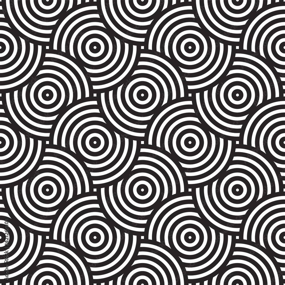Circle seamless pattern. Seamless circle vector illustration background.
