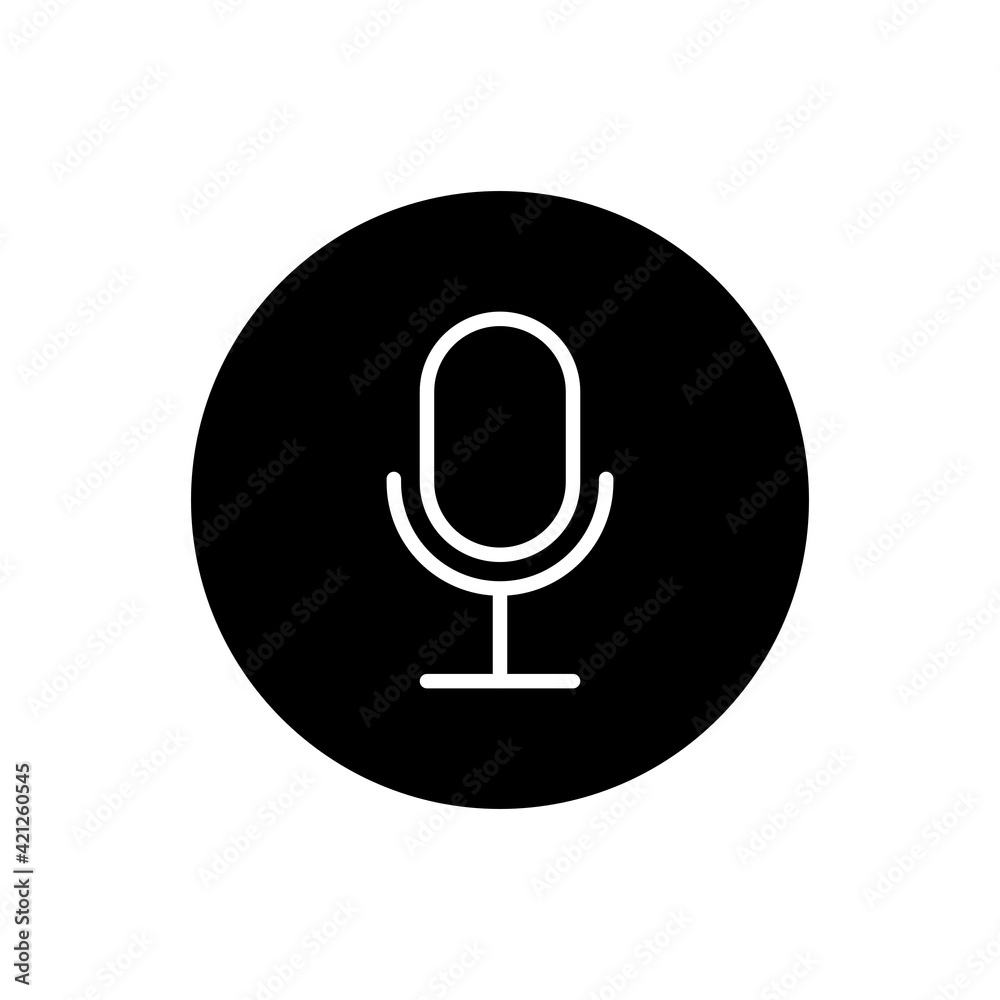 Microphone icon. Vector illustration . Microphone icon. Vector illustration .
