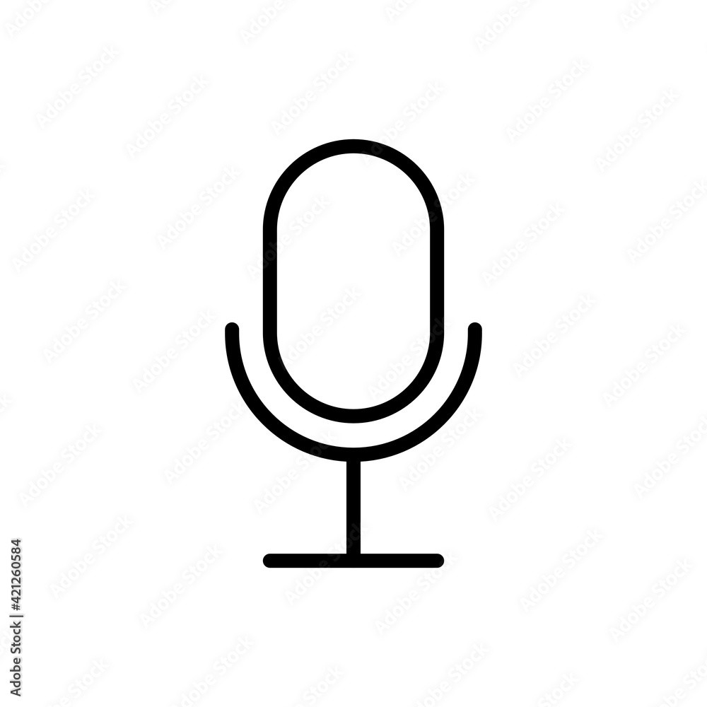 Microphone icon. Vector illustration . Microphone icon. Vector illustration .