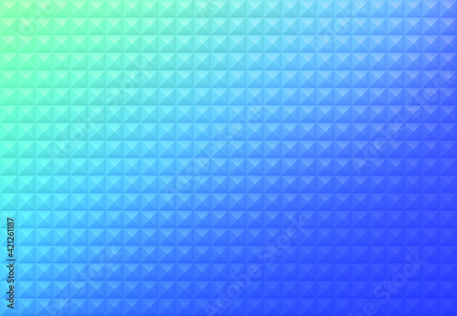 Blue squares background. Mosaic tiles pattern.  Vector illustration. © Karine