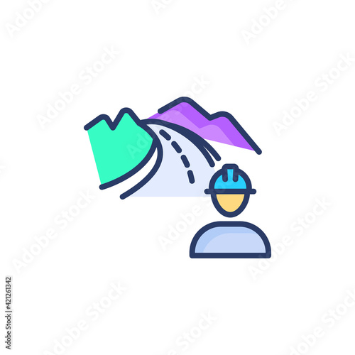 Civil Engineer icon in vector. Logotype