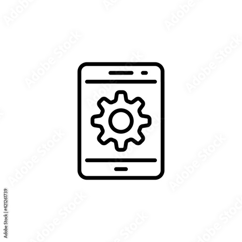 Mobile Engineering icon in vector. Logotype