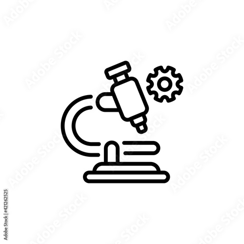 microscope icon in vector. Logotype