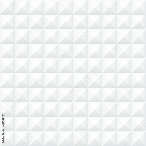 Fototapeta Naklejka Na Ścianę i Meble -  White squares background. Mosaic tiles pattern. Seamless vector illustration.