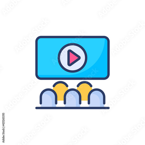 Cinema icon in vector. Logotype