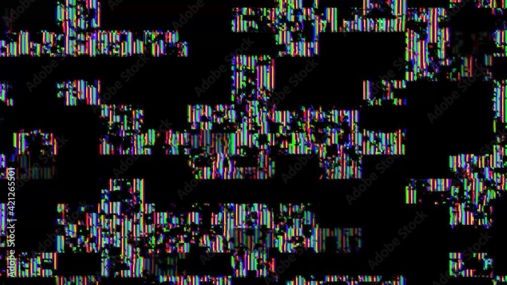 Modern computer technology failure digital databending noise glitch overlay or transition